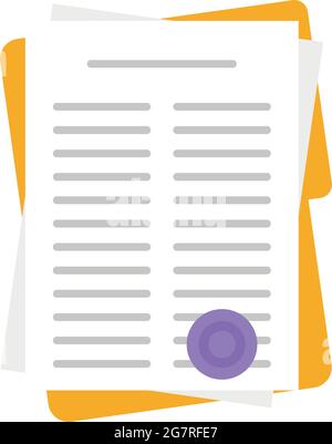 Leasing papers icon. Flat illustration of leasing papers vector icon isolated on white background Stock Vector