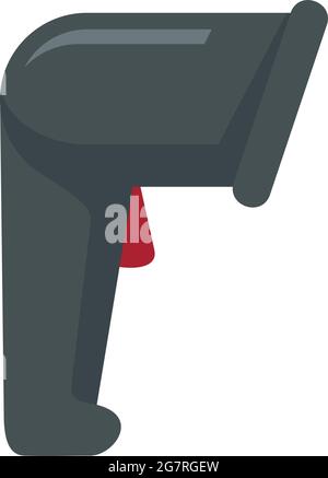 Market barcode scanner icon. Flat illustration of market barcode scanner vector icon isolated on white background Stock Vector