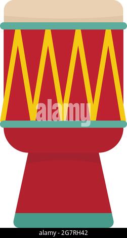 Brazil drums icon. Flat illustration of Brazil drums vector icon isolated on white background Stock Vector