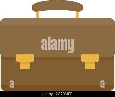Leather case icon. Flat illustration of leather case vector icon isolated on white background Stock Vector