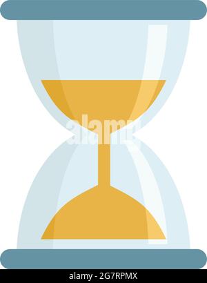 Hourglass icon. Flat illustration of hourglass vector icon isolated on white background Stock Vector