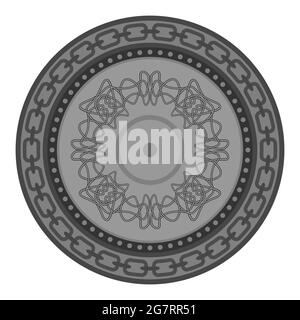 Celtic Pattern Isolated on White Background. Scandinavian Design. Decorative Vikings Logo Stock Vector