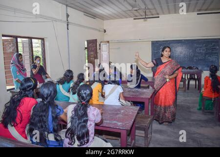 students are attending the class. Stock Photo