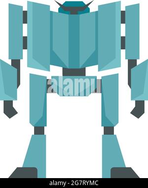 Fear robot transformer icon. Flat illustration of fear robot transformer vector icon isolated on white background Stock Vector