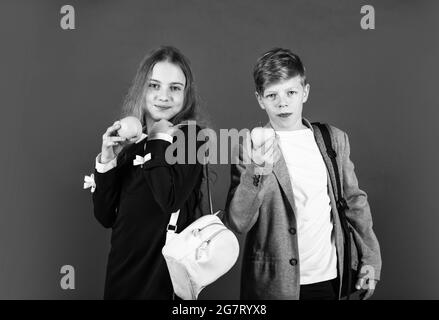 International students exchange. School knowledge. Regular school program. School education for advanced level. Student ready for lessons. Classes for Stock Photo