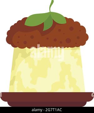 Greek jelly cake icon. Flat illustration of greek jelly cake vector icon isolated on white background Stock Vector