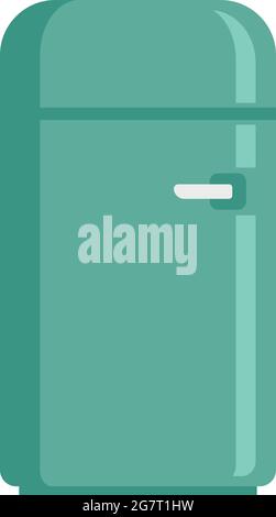 Old fridge icon. Flat illustration of old fridge vector icon isolated on white background Stock Vector