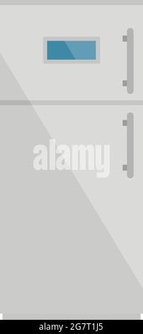 Modern fridge icon. Flat illustration of modern fridge vector icon isolated on white background Stock Vector