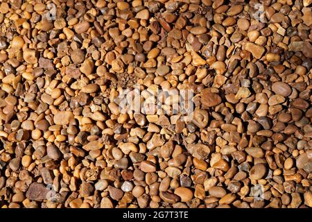 Brown pebbles background, Minas Gerais, Brazil Stock Photo