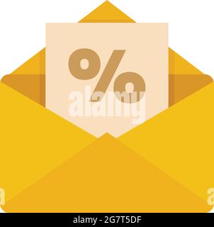 Loyalty mail icon. Flat illustration of loyalty mail vector icon isolated on white background Stock Vector