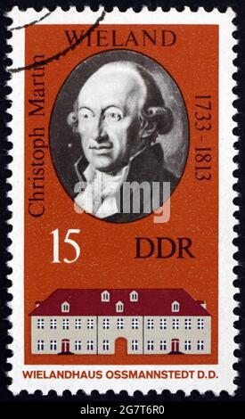 GERMANY - CIRCA 1973: a stamp printed in Germany shows Christoph Martin Wieland, German Poet and Writer, circa 1973 Stock Photo