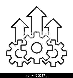 growth product icon vector operational excellence symbol cost efficiency sign for your web site design, logo, app, UI.illustration Stock Vector