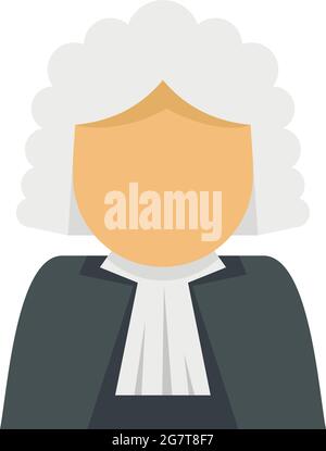 Judge avatar icon. Flat illustration of judge avatar vector icon isolated on white background Stock Vector
