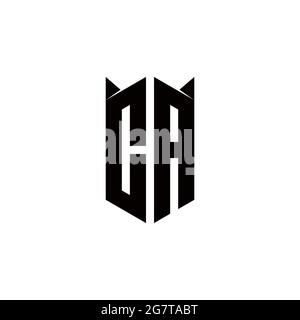 CA Logo monogram with shield shape designs template vector icon modern Stock Vector