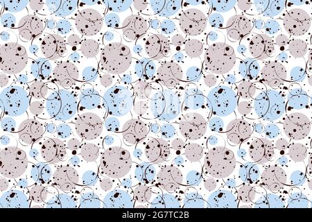 Cute pastel circle seamless pattern with texture Stock Vector