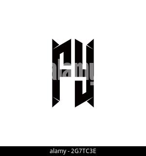 FY Logo monogram with shield shape designs template vector icon modern Stock Vector