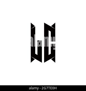LC Logo monogram with shield shape designs template vector icon modern Stock Vector