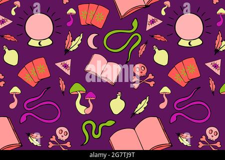 Esoteric vector seamless pattern Stock Vector