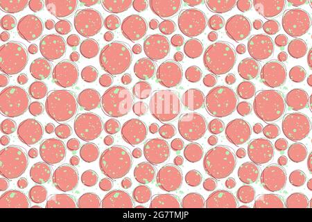 Red and green lined circle on white background Stock Vector