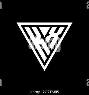 KX logo with geometric shape vector monogram design template isolated ...