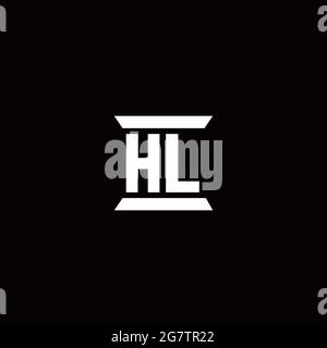 Initial letter LH logo or HL logo vector design template Stock Vector Initial letter LH logo or HL logo vector design template Stock Vector