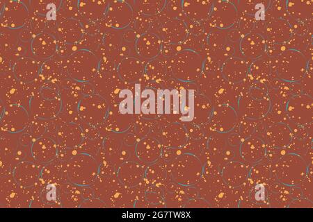 Maroon circle seamless pattern with texture Stock Vector