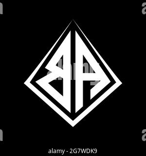 BA logo letters monogram with prisma shape design template vector icon modern Stock Vector