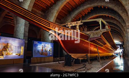 Museu Maritim, Maritime Museum, Yacht, Port Vell, Barcelona, Spain 