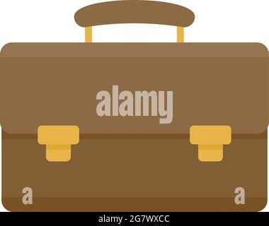 Leather case icon. Flat illustration of leather case vector icon isolated on white background Stock Vector