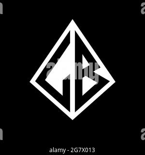 BL logo letters monogram with prisma shape design template vector icon ...