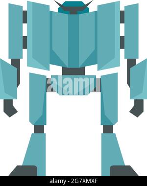 Fear robot transformer icon. Flat illustration of fear robot transformer vector icon isolated on white background Stock Vector