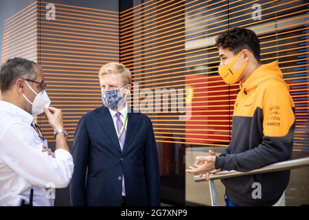 Silverstone, UK. 16th July, 2021. Lando Norris (GBR) McLaren. British Grand Prix, Friday 16th July 2021. Silverstone, England. Credit: James Moy/Alamy Live News Stock Photo