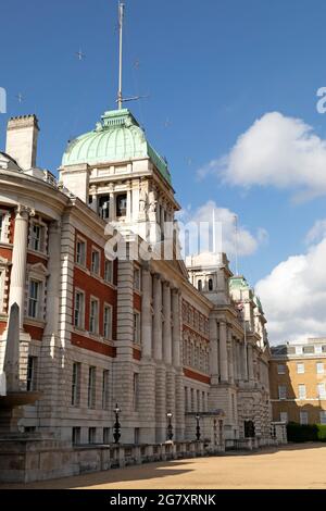 The Old Admiralty Building in London, England. The building in Whitehall was formerly the official residence of the First Lord of the Admiralty. Stock Photo