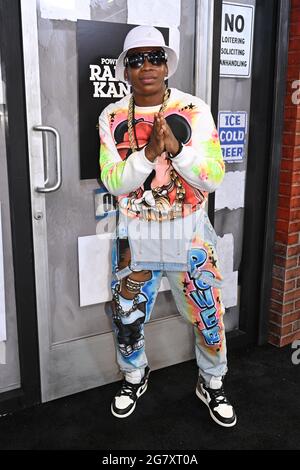 Mekai Curtis attends 'Power Book III: Raising Kanan' global premiere event at the Hammerstein Ballroom on July 15, 2021 in New York. Stock Photo