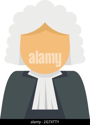 Judge avatar icon. Flat illustration of judge avatar vector icon isolated on white background Stock Vector