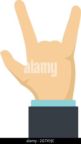 Hand up protest icon. Flat illustration of hand up protest vector icon isolated on white background Stock Vector
