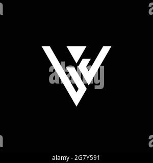 LJ Logo letter monogram with triangle shape design template isolated on black background Stock Vector