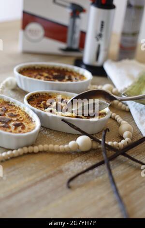 Crème brûlée Stock Photo