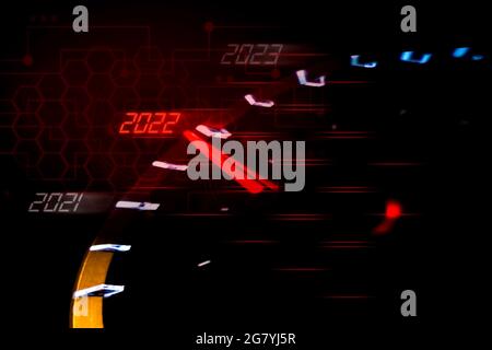 New Year Countdown Concept Car speedometer, year 2019 Stock Photo