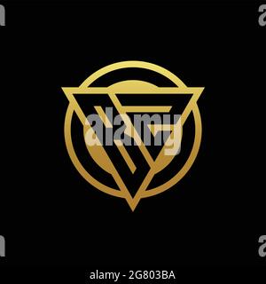 BZ logo monogram with triangle shape and circle rounded style isolated on gold colors and black background design template Stock Vector