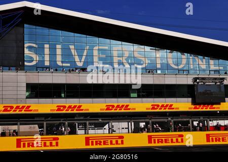 Silverstone, UK. 16th July, 2021. Circuit atmosphere - Silverstone Wing. 16.07.2021. Formula 1 World Championship, Rd 10, British Grand Prix, Silverstone, England, Practice Day.  Photo credit should read: XPB/Press Association Images. Credit: XPB Images Ltd/Alamy Live News Stock Photo