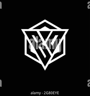 BO logo monogram with triangle and hexagon shape combination isolated on back and white colors Stock Vector
