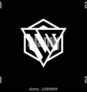 IM logo monogram with triangle and hexagon shape combination isolated on back and white colors Stock Vector
