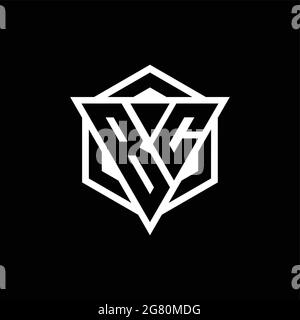 BC logo monogram with triangle and hexagon shape combination isolated on back and white colors Stock Vector