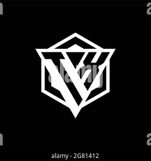 TX logo monogram with triangle and hexagon shape combination isolated on back and white colors Stock Vector