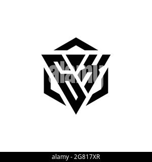 GX Logo monogram with triangle and hexagon modern design template isolated on white background Stock Vector