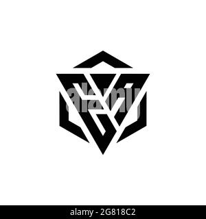 EA Logo monogram with triangle and hexagon modern design template isolated on white background Stock Vector