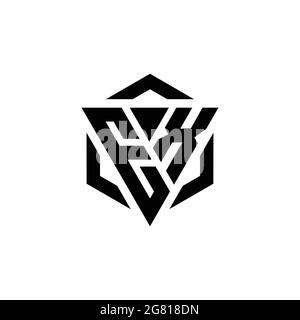 EX Logo monogram with triangle and hexagon modern design template isolated on white background Stock Vector