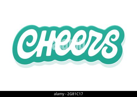 Cheers vector lettering Stock Vector