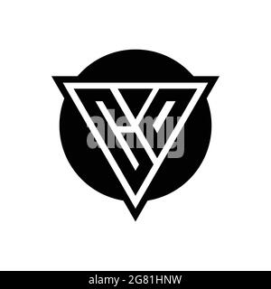 CO logo with negative space triangle and circle shape design template isolated on white background Stock Vector
